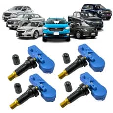 Kit 4 Sensor Tpms Pressão Pneu Gm Onix Cobalt Spin Cruze S10