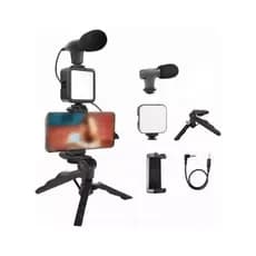 Tripod Celular Suporte Estabilizador Luz Led Com Microfone P