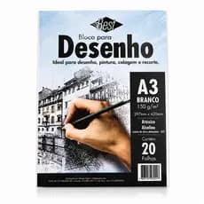 Bloco De Desenho A3 Best 150g/m² Branco 20 Folhas
