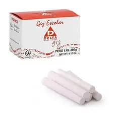Giz Escolar Branco 64palitos Delta