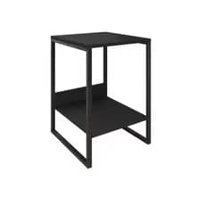 Mesa Cabeceira de Cama Industrial Criado mudo Base de Ferro Tampo Madeira Frete Grátis