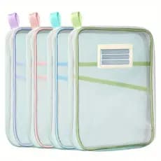Pasta organizadora de Arquivos de Malha em Nylon Durável em Forma de L - Saco de Armazenamento de Papel