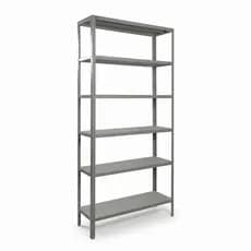Estante Organizadora 6 Prateleiras Aço Galvanizado Bandeja Reforçada 180kg 198x90cm Casa Supernercado Estoque Oficina