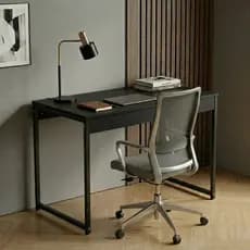 Mesa Escritório Escrivaninha Moderna 90cm Preta Notebook Home Office Quarto Estudo Notebook