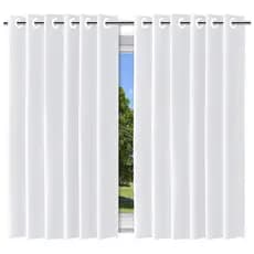 Cortina Blackout com Forro 2 em 1 Voil Branco com ilhos - 280x160cm