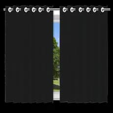 Cortina Blackout Preto com Ilhós - 280x250cm