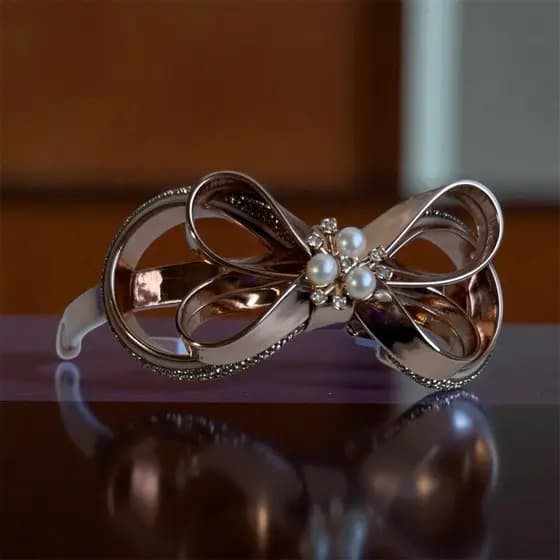 Tiara Para o Natal Réveillon Tiara Infantil Luxo Tiara Prata Dourada Rose Laço Infantil Tiara vermelha TiaraTiara BBchiq