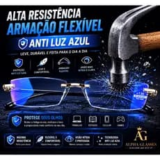 Oculos de Leitura Pra Perto Anti Luz Azul Unissex/Celular, Pc, Game,Acrílico(1.00 até 4.00) Promoção