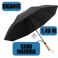 Sombrinha Guarda Chuva MADEIRA GIGANTE 1,4  METROS DOBRÁVEL CABE NA BOLSA Reforçado Extra grande