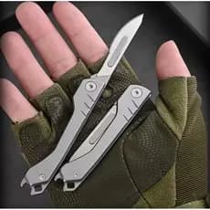 Tc-M02 Bisturi Titanium Afiado Troca Lamina Com 10 Laminas