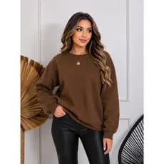 Moletom Feminino Liso Sem Estampa Moda  Casaco De Frio Blusa Flanelado