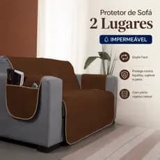 Protetor de Sofá 2 Lugares Impermeável Dupla Face