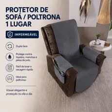 Protetor de Sofá Poltrona 1 Lugar Impermeável Dupla Face