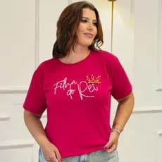 Blusinha Plus Size Feminina Soltinha Cristã Blusa Básica Elegante Estilosa Camiseta Moda Evangélica