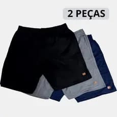 Kit 2 Bermuda Moletom Masculina Com Bolso E Elastico Academia Esporte Casual Muito Confortável