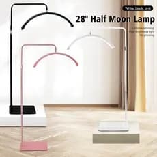 Luminária LED Ring Light Arco Meia Lua Estética Sobrancelha 1.8M Com Suporte E Controle Remoto HD-M6X