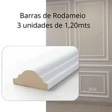 Kit 3 Barras De Rodameio 40mmx1,20mtsx15mm Mdf Autocolante