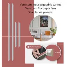 2 Kits Molduras Boiserie 120x60 MDF Autocolante