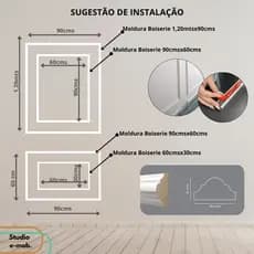 Kit Boiserie Duplo MDF Autocolante