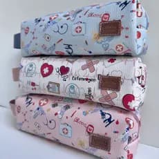 Estojo profissional da saúde com alça, estojo para material de bolso