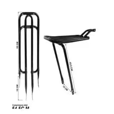 Garupa Reta Preta Para Bike Bagageiro Garupeira Bicicleta