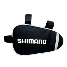 Bolsinha De Quadro Com Refletivo Para Bicicleta Shimano Preto