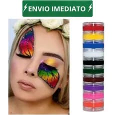 Torre de Tinta Facial à prova d’água (Cremosa) Colormake - 10 cores ORIGINAL (ver forma de aplicação na descrição)