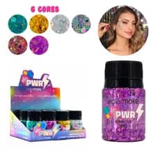 6 Glitter Gel 35g Glow Power Colormake Carnaval LANÇAMENTO