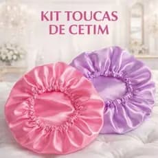 Kit Touca de Cetim 12, 24, 36, 48 ou 60 Unidades Reduz Frizz, Protege Ideal para Uso Diário