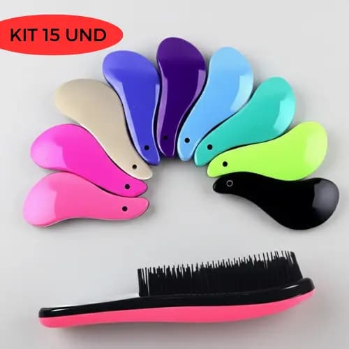 Kit 15 - Escovas Mágicas pra cabelo - Anti Frizz - De Desembaraçar Cabelo