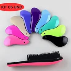 Kit 05 - Escovas Mágicas pra cabelo - Anti Frizz - De Desembaraçar Cabelo