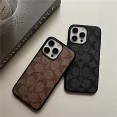 Capa De Couro De Luxo Para iPhone 16 11 12 13 14 15 Pro Max Plus Anti-Impressão Digital Protetora À Prova De Choque TPU