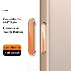 Botão De Toque Da Câmera De Cor Primária Anti Arranhões À Prova De Choque Compatível Com IPhone 17Air 17 Pro Max 16 16Pl