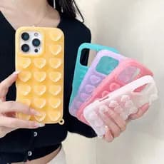 Moda De Luxo Amor Forma Ventosa Capa De Silicone Para IPhone17 16 15 14 13 Pro Max 17Air Antiderrapante E Proteção Anti-