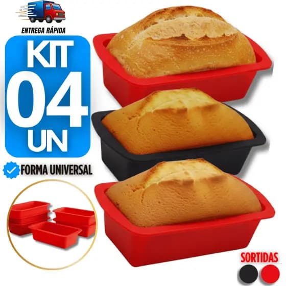 Formas Retangular em Silicone Molde para Pão Caseiro e Bolo inglês Assadeira Forma assadeira forno