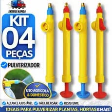 Pulverizador Garrafa Pet Pressão Borrifador Manual Mangueira Jato Regulável Jardim Limpeza