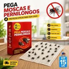Armadilha Adesiva Pega Mosca e Mosquito Não Tóxica Fácil Uso Casa Cozinha