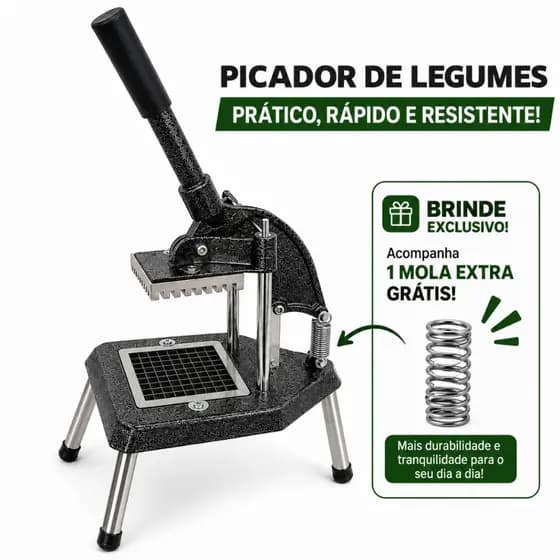 Picador Cortador Fatiador de Legumes Profissional Reforçado Pequeno Batata Palito Legumes Frutas Bares