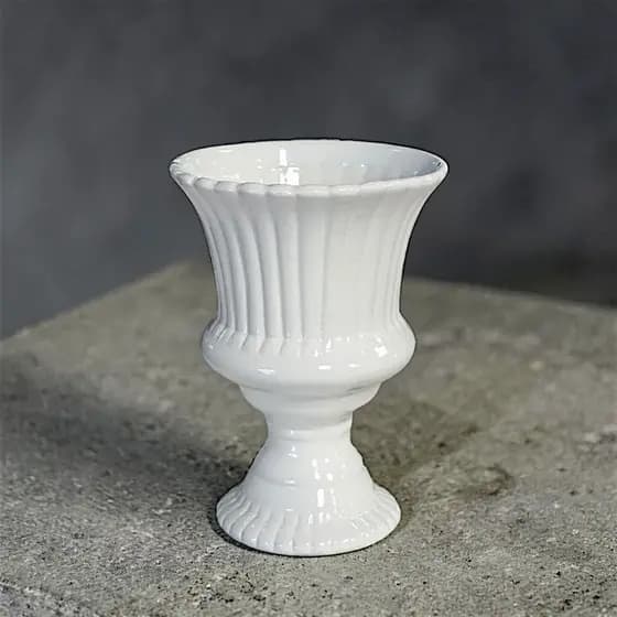 Vaso Renda Unitário Cerâmica Decoração Festa Aniversário Casamento Rústico Arranjos Artificiais