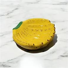 Fruteira Banana Cerâmica Decoração de Mesa Cozinha e Suporte de Frutas