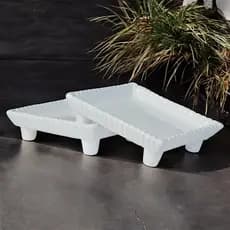 Kit c/2 Porta Docinhos Renda Pequeno Cerâmica Decoração Festa Aniversário Chá Revelação Casamento