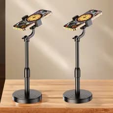 Suporte Tripé Para Mesa Com Mini Pedestal Ajustável 360° Ideal Para Gravação De Vídeos 2 Peças