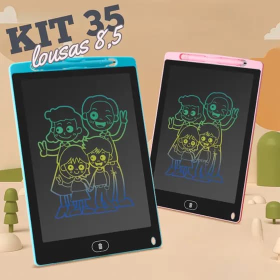 35 Unidades de Lousa Mágica Tela Lcd 8.5 Polegadas Infantil De Escrever E Desenhar Tablet