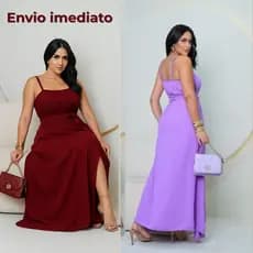 Vestido Longo Feminino de Festa Graduação, Casamento Civil , cintura costas lastex laço na cintura