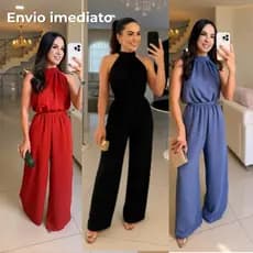 Macacão feminino  longo pantalona elegante Tecido duna Premim Casual