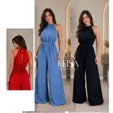 MACACÃO FEMININO ELEGANTE PANTALONA  CASUAL DUNA PREMIUM 38 ao 46