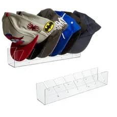 Suporte Organizador Bonés Acrílico Slim 6 Decoração Casa Armário Quarto