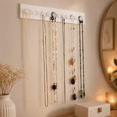 Suporte Acrílico Colares Organizador Decorativo 12 Lugares Porta Joias Exposição Elegante Decoração