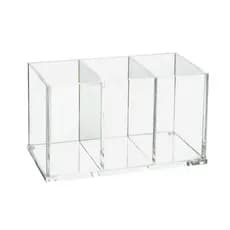 Organizador Porta Brinco Multiuso 3 Divisórias Bijuteria Acrílico Joalheria Pedra Metal Preciosa