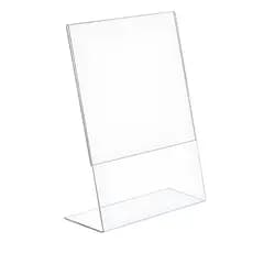 2 Displays Expositor L 10 x 15cm Acrílico Pix Qr Code Cardápio Balcão Decoração Enfeite